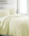 Ienjoy Home Ultra Soft Square Pattern Quilted Coverlet Set, Twin In Yellow