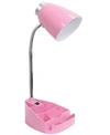 All The Rages Limelight's Gooseneck Organizer Desk Lamp With Ipad Tablet Stand Book Holder In Pink