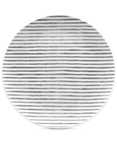 Noritake Hammock Coupe Stripe Salad Plate In Grey