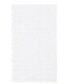 Madison Park Lasso Yarn-dyed Cotton Chenille Bath Rug, 24" X 40" In White