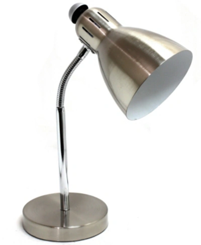 All The Rages Simple Designs Semi-flexible Desk Lamp In Silver