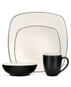 Noritake Colorwave Square 4 Piece Place Setting In Graphite