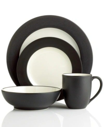 Noritake Colorwave Rim 4 Piece Place Setting In Graphite