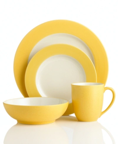 Noritake Colorwave Rim 4 Piece Place Setting In Mustard