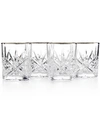 GODINGER DUBLIN PLATINUM DOUBLE OLD FASHIONED GLASSES, SET OF 4
