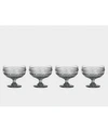 Euro Ceramica Fez Footed Compote Glasses, Set Of 4 In Grey