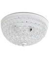 ALL THE RAGES ELEGANT DESIGNS 2 LIGHT ELIPSE CRYSTAL FLUSH MOUNT CEILING LIGHT