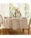 Elrene Barcelona Round Tablecloth, 90" In Beige (ecr