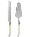 French Home Laguiole Faux Ivory Conoisseur Cake Slicer And Server Set, 2 Piece. In Ivory