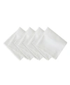 Elrene Elegance Plaid Set Of 4 Napkins In White