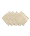 Elrene Denley Stripe Set Of 4 Napkins In Ivory