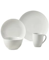 Tabletops Unlimited Adams 16-pc. Ash White Set, Service For 4 In White