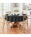 Elrene Elegance Plaid Round Tablecloth, 70" In Black