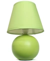 All The Rages Simple Designs Mini Ceramic Globe Table Lamp In Green