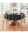 Elrene Elegance Plaid 90" Round Tablecloth In Black