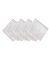 Elrene Denley Stripe Set Of 4 Napkins In White