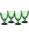 Villeroy & Boch Boston Claret Glass, Green, Set Of 4 In Green