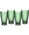 Villeroy & Boch Boston Highball Glasses, 13.5oz. Set Of 4 In Green