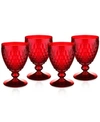 VILLEROY & BOCH BOSTON GOBLETS, SET OF 4