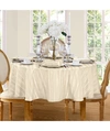 Elrene Denley Stripe Round Tablecloth, 70" In Ivory