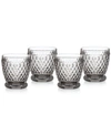 VILLEROY & BOCH BOSTON DOUBLE OLD FASHIONED GLASSES, SET OF 4