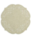 Lenox French Perle Embroidered Placemat, 16" Round In Lin