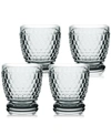 Villeroy & Boch Boston Double Old Fashioned Glasses, Set Of 4 In Smoke Gray