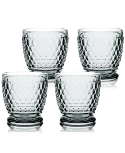 Villeroy & Boch Boston Double Old Fashioned Glasses, Set Of 4 In Smoke Gray