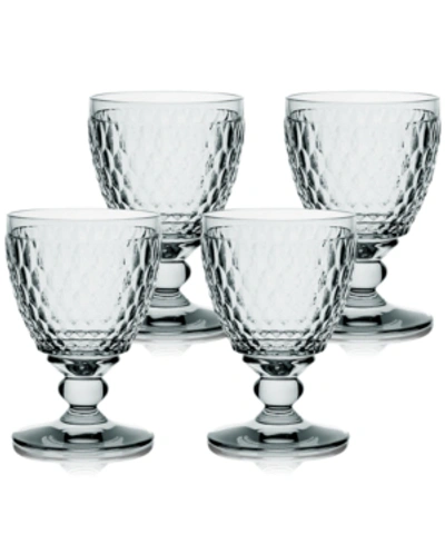 Villeroy & Boch 14 oz Boston Crystal Goblet, Set Of 4 In Smoke Gray