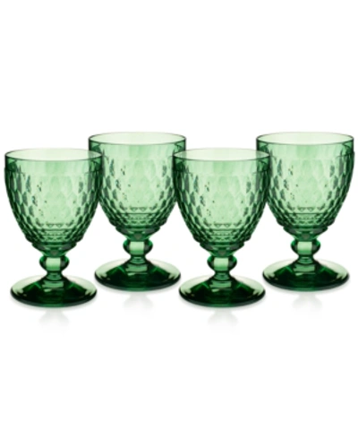 Villeroy & Boch Boston Claret Glass, Green, Set Of 4