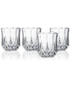 LONGCHAMP CRISTAL D'ARQUES LONGCHAMP SET OF 4 DOUBLE OLD FASHIONED GLASSES