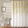Lush Decor Weeping Flower Shower Curtain, 72" X 72" In Yellow