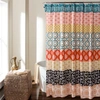 Lush Decor Bohemian Stripe Shower Curtain, 72" X 72" In Light Multi