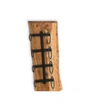 ALATERRE FURNITURE ALPINE NATURAL LIVE EDGE WINE RACK WITH METAL