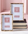 TWO'S COMPANY GOLD GALLERY FRAMES. SET OF 2