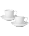 Villeroy & Boch Dinnerware For Me Espresso Cup & Saucer, Set Of 2 In White