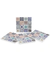 THIRSTYSTONE LISBON TILES 4-PC. COASTER SET