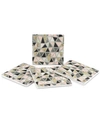 Thirstystone Thirstysone Marbled Geo Blush 4-pc. Coaster Set In Blush