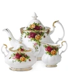 ROYAL ALBERT "OLD COUNTRY ROSES" 3-PIECE TEA SET