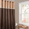 Lush Decor Terra Shower Curtain, 72" X 72" In Chocolate