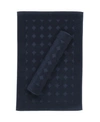 Linum Home Sinemis Circle Design 2-pc. Bath Mat Set Bedding In Navy