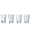 Villeroy & Boch Dressed Up Assorted Clear Tumblers, Set Of 4