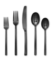 CAMBRIDGE BEACON BLACK SATIN 20-PIECE FLATWARE SET, SERVICE FOR 4