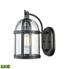 Elk Lighting Hunley 1 Outdoor Sconce Oil Rubbed Bronze In Bronze