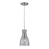 Elk Lighting Strata 1 Light Mini Pendant In Polished Chrome And Clear Glass In Chrome