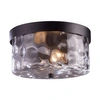 Elk Lighting Grand Aisle 2-light Outdoor Flush Mount In Waethered Charcoal In Bronze