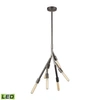 ELK LIGHTING FREEFORM 6 CHANDELIER DARK GRAPHITE