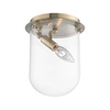 Elk Lighting Lightway 1 Light Flush In Antique Brass In Brass