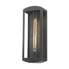 Elk Lighting Trenton 1 Light Outdoor Wall Sconce In Blackened Bronze In Bronze