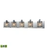 Elk Lighting Optix 5 Light Vanity In Polished Chrome In Chrome